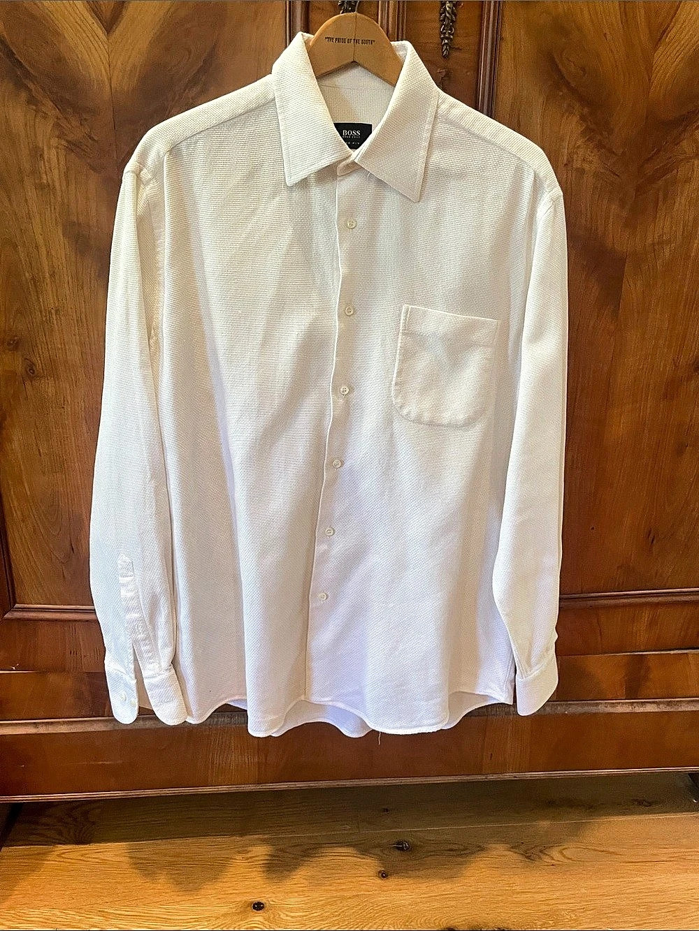 Hugo Boss Two Ply Two-Ply Cotton Dress Shirt Size 41 (16) Like New
